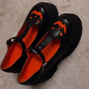 Pumpkin Mary Janes Platforms